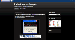 Desktop Screenshot of latestgameskeygen.blogspot.com