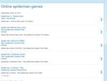 Tablet Screenshot of onlinespidermangames.blogspot.com