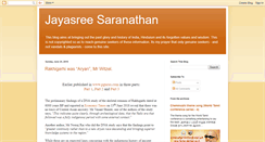 Desktop Screenshot of jayasreesaranathan.blogspot.com