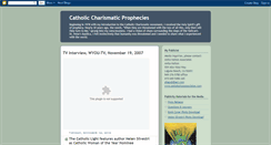 Desktop Screenshot of catholiccharismaticprophecies.blogspot.com