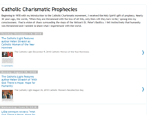 Tablet Screenshot of catholiccharismaticprophecies.blogspot.com