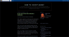 Desktop Screenshot of how-to-invest-money.blogspot.com