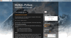 Desktop Screenshot of mysql-python.blogspot.com
