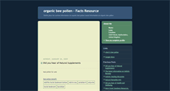 Desktop Screenshot of organic-bee-pollen-latest-news.blogspot.com