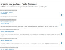 Tablet Screenshot of organic-bee-pollen-latest-news.blogspot.com