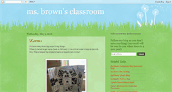 Desktop Screenshot of msbrownsclassroom.blogspot.com