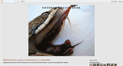 Desktop Screenshot of ofidiosargentinos.blogspot.com