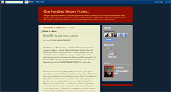 Desktop Screenshot of 100heroesproject.blogspot.com