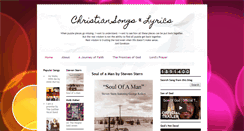 Desktop Screenshot of christiansongslyrics.blogspot.com
