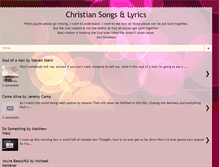 Tablet Screenshot of christiansongslyrics.blogspot.com