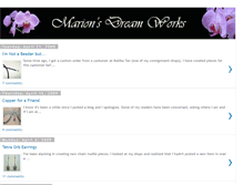 Tablet Screenshot of marionsdreamworks.blogspot.com