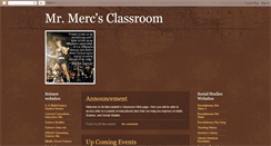 Desktop Screenshot of mrmercsclassroom.blogspot.com