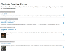 Tablet Screenshot of clarissascreativecorner.blogspot.com