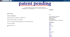 Desktop Screenshot of patentpending.blogspot.com