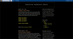 Desktop Screenshot of creativeworshipspace.blogspot.com