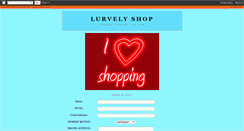 Desktop Screenshot of lurvelyshop.blogspot.com