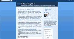 Desktop Screenshot of geekdomsimplified.blogspot.com