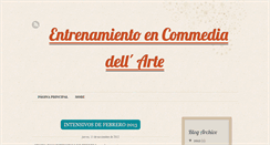 Desktop Screenshot of entrenamientocomediadelarte.blogspot.com