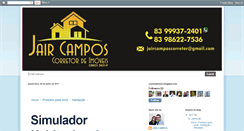 Desktop Screenshot of jaircamposcorretor.blogspot.com