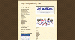 Desktop Screenshot of bingobuddydirectoryusa.blogspot.com