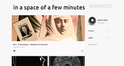 Desktop Screenshot of inaspaceofafewminutes.blogspot.com