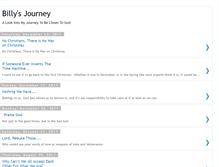 Tablet Screenshot of billysjourney.blogspot.com