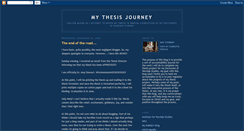 Desktop Screenshot of mythesisjourney.blogspot.com