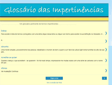 Tablet Screenshot of glossariodasimpertinencias.blogspot.com