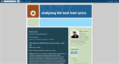 Desktop Screenshot of analyzingthebesttrainlyrics.blogspot.com