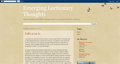 Desktop Screenshot of emerginglectionarythoughts.blogspot.com