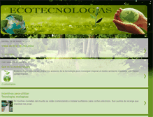 Tablet Screenshot of ecoteconologias.blogspot.com