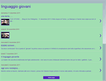 Tablet Screenshot of linguaggiogiovani.blogspot.com