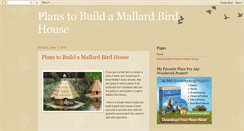 Desktop Screenshot of planstobuildamallardbirdhouse.blogspot.com