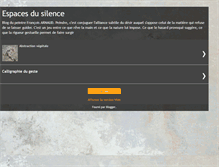 Tablet Screenshot of espacesdusilence.blogspot.com