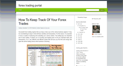 Desktop Screenshot of forextradingportal.blogspot.com