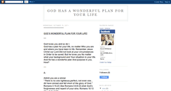 Desktop Screenshot of godswonderfulplanforyourlife.blogspot.com