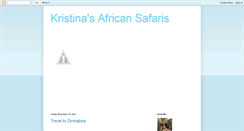 Desktop Screenshot of kristinasafari.blogspot.com