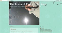 Desktop Screenshot of lifeandtimesofmrau.blogspot.com