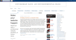 Desktop Screenshot of enviromansays.blogspot.com