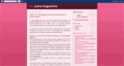 Desktop Screenshot of joana82maganinho.blogspot.com