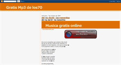 Desktop Screenshot of gratismp3delos70.blogspot.com