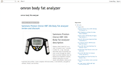 Desktop Screenshot of omronbodyfat-analyzer.blogspot.com