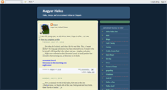 Desktop Screenshot of magyar-haiku.blogspot.com
