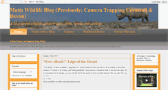 Desktop Screenshot of cornwallcameratrapping.blogspot.com