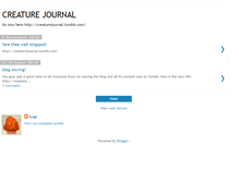 Tablet Screenshot of creaturejournal.blogspot.com