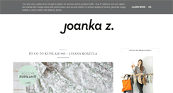 Desktop Screenshot of joanka-z.blogspot.com