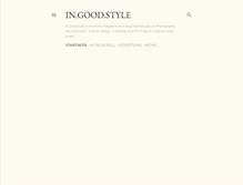 Tablet Screenshot of in-good-style.blogspot.com