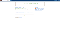 Desktop Screenshot of project-homestead.blogspot.com