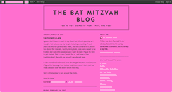 Desktop Screenshot of batmitzvahblog.blogspot.com