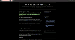 Desktop Screenshot of learnmentalism.blogspot.com